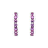 June Birthstone Sterling Silver Lab Grown Alexandrite Inside Out Earrings