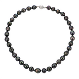 14K White Gold Single Strand Baroque Tahitian Necklace