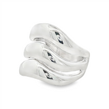 JT ESTATE Sterling Silver Three Tier Ring