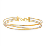 JT ESTATE 18K Two-Tone Bangle Jeweler's Touch Estate & Pre-Owned Bracelet