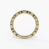 14K Yellow Gold Contemporary Natural Diamonds Band