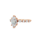 14K Rose Gold 'Juliet' Hidden Halo Marquise Natural Diamonds Engagement Ring
