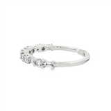 14K White Gold Baguette Natural Diamonds Band
