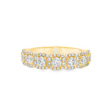 14K Yellow Gold Classic Natural Diamonds Band