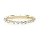 14K Yellow Gold Modern Round Natural Diamond Band