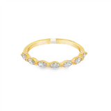 14K Yellow Gold Modern Natural Diamonds Band