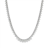 Platinum Thirty-Carat Natural Diamond Tennis Necklace