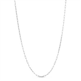 14K White Gold 18 Inches Paperclip Chain