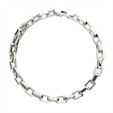 6mm Polished Finish Stainless Steel Paperclip Chain Bracelet