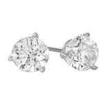 14K White Gold 2.00 CTW Round Lab Grown Diamonds Stud Earrings