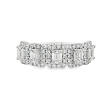 14K White Gold Classic Natural Diamonds Band