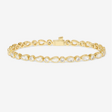 18K Yellow Gold Overlay 'Isla' Cubic Zirconia Tennis Bracelet