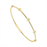 Titanium And 14K Yellow Gold Natural Diamonds Flexie Bracelet