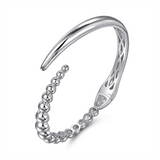 Sterling Silver Hinged Bujukan Bypass Cuff