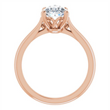 14K Rose Gold Pear Center Solitaire Engagement Ring