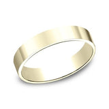 14K Yellow Gold 4mm Flat Comfort Straight Wedding Band