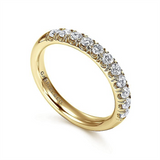 14K Yellow Gold Classic Natural Diamonds Band