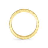 14K Yellow Gold 'Zane' Straight Fluted Shell 6mm Wedding Band