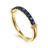 4K Yellow Gold Bujukan Sapphire Stackable Ring
