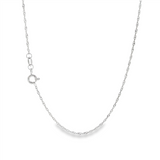 JT ESTATE 14K White Gold 20 Inch Fine Singapore Chain