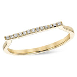 14K Yellow Gold Stackable Natural Diamonds Ring