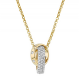 14K Yellow Gold Natural Diamonds Pendant