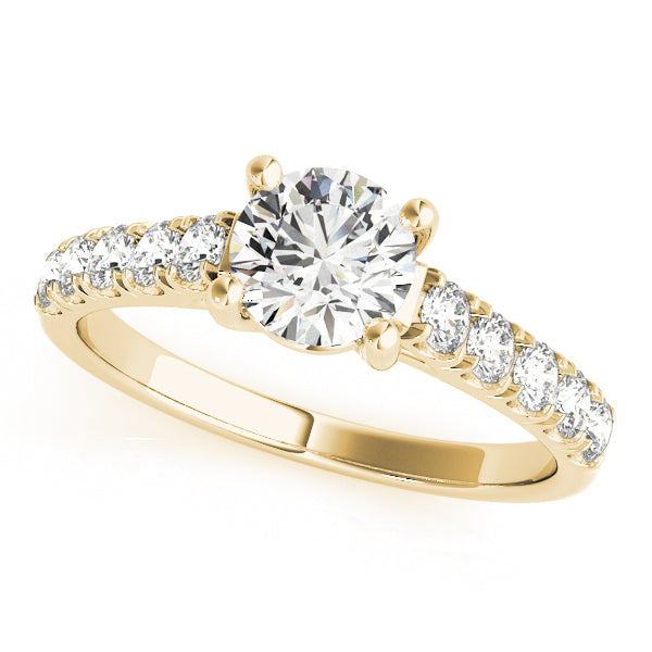 18K Yellow Gold Trellis Engagement Ring - Jewelers Touch