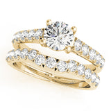 18K Yellow Gold Trellis Engagement Ring - Jewelers Touch