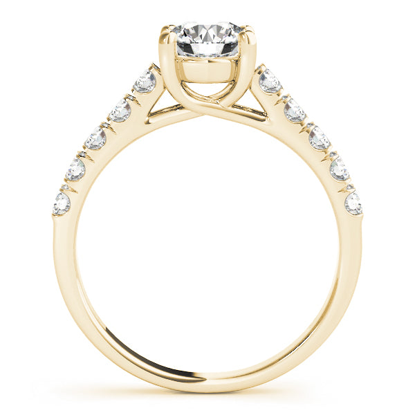 18K Yellow Gold Trellis Engagement Ring - Jewelers Touch