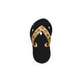 JT ESTATE 14K Yellow Gold Onyx Flip Flop Pendant