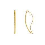 JT ESTATE 14K Yellow Gold Elongated Drop Earrings