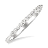 Sterling Silver Stackable Natural Diamonds Ring