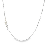 JT ESTATE 14K White Gold 18 Inches Diamond Cut Cable Chain