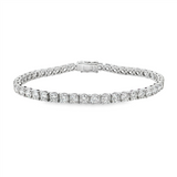 Platinum Natural Diamonds Tennis Bracelet