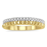 14K Yellow Gold Stackable Natural Diamonds Ring