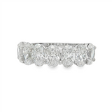18K White Gold Bold Diamond Anniversary Natural Diamonds Band