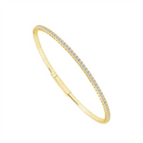 14K Yellow Gold And Titanium Wire Diamond Flexie Bracelet