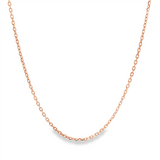 14K Rose Gold 18 Inches Cable Chain