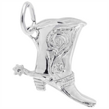 Sterling Silver Cowboy Boot Charm