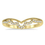 14K Yellow Gold Chevron Ring