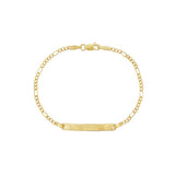 JT ESTATE 14K Yellow Gold Figaro ID Bracelet