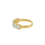 14K Yellow Gold Bold Anniversary Natural Diamonds Band
