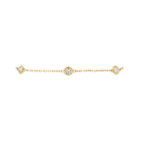 14K Yellow Gold Diamond Station Bracelet