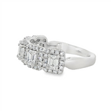 14K White Gold Classic Natural Diamonds Band