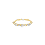 14K Yellow Gold Modern Natural Diamonds Band