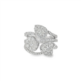 JT ESTATE 18K White Gold 'Bucherer' Free Form Natural Diamond Ring