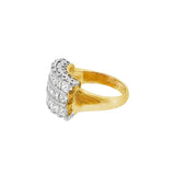 JT ESTATE 22K Yellow Gold And Platinum Contemporary Natural Diamonds Ring