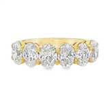 18K Yellow Gold Bold Diamond Anniversary Natural Diamonds Band