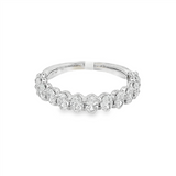 14K White Gold Classic Natural Diamonds Band