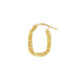 JT ESTATE 14K Yellow Gold Elephant And Dolphin Small Oval Hoops